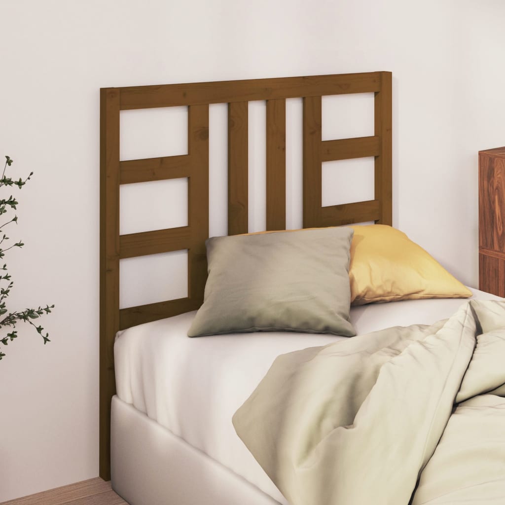 Tăblie de pat, maro miere, 81x4x100 cm, lemn masiv de pin - Lando