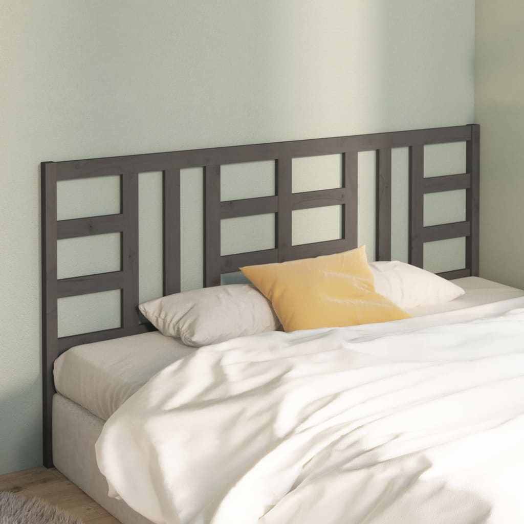 Tăblie de pat, gri, 186x4x100 cm, lemn masiv de pin - Lando