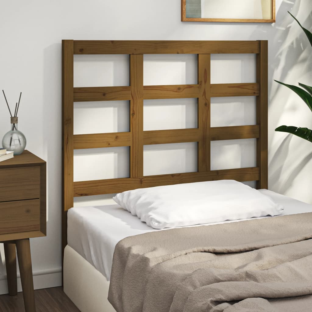 Tăblie de pat, maro miere, 105,5x4x100 cm, lemn masiv de pin - Lando