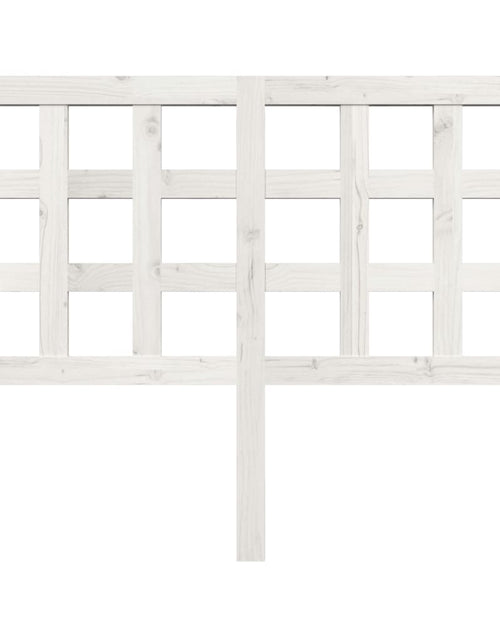 Încărcați imaginea în vizualizatorul Galerie, Tăblie de pat, alb, 125,5x4x100 cm, lemn masiv de pin - Lando
