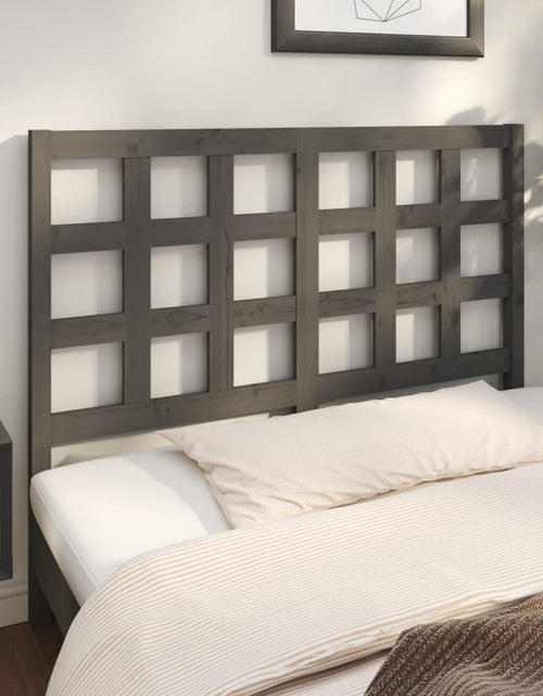 Încărcați imaginea în vizualizatorul Galerie, Tăblie de pat, gri, 125,5x4x100 cm, lemn masiv de pin - Lando
