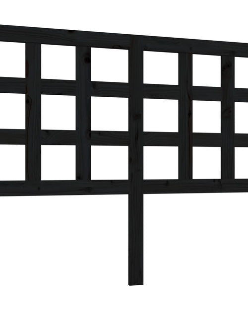 Загрузите изображение в средство просмотра галереи, Tăblie de pat, negru, 125,5x4x100 cm, lemn masiv de pin - Lando
