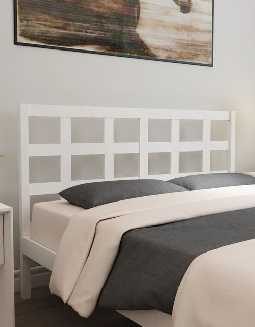 Încărcați imaginea în vizualizatorul Galerie, Tăblie de pat, alb, 145,5x4x100 cm, lemn masiv de pin - Lando
