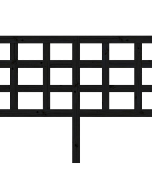 Загрузите изображение в средство просмотра галереи, Tăblie de pat, negru, 145,5x4x100 cm, lemn masiv de pin - Lando
