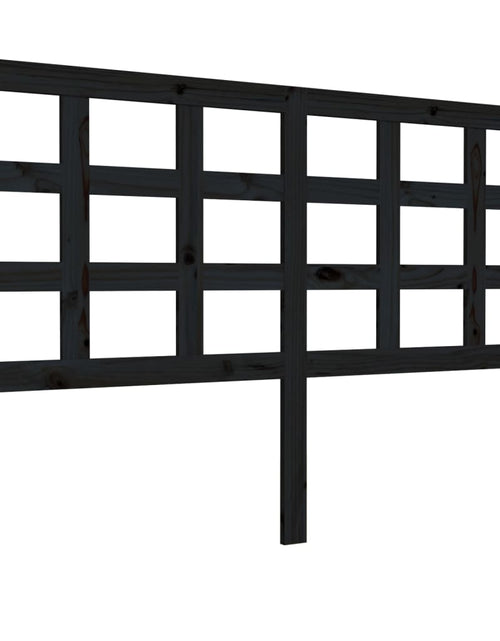 Încărcați imaginea în vizualizatorul Galerie, Tăblie de pat, negru, 156x4x100 cm, lemn masiv de pin - Lando
