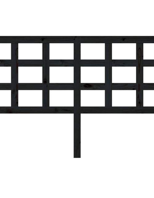 Încărcați imaginea în vizualizatorul Galerie, Tăblie de pat, negru, 156x4x100 cm, lemn masiv de pin - Lando
