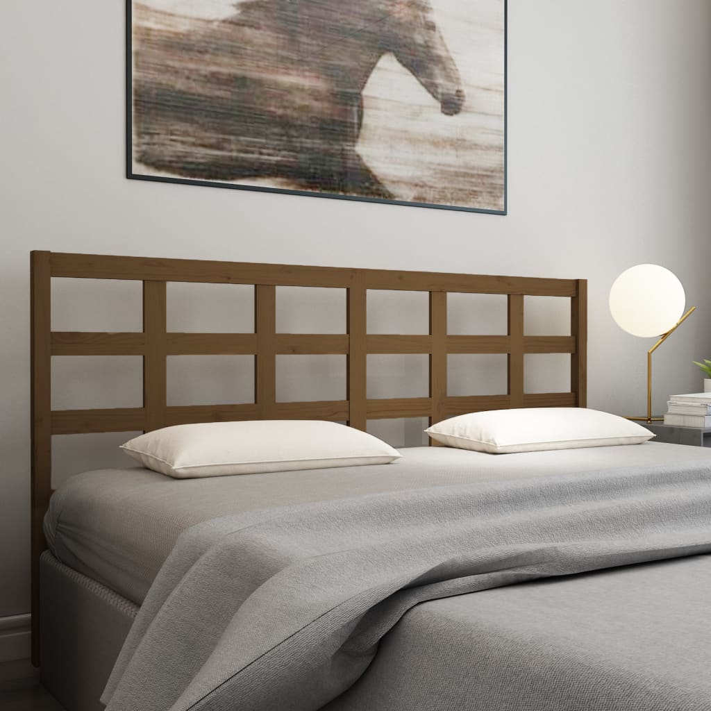 Tăblie de pat, maro miere, 185,5x4x100 cm, lemn masiv de pin - Lando