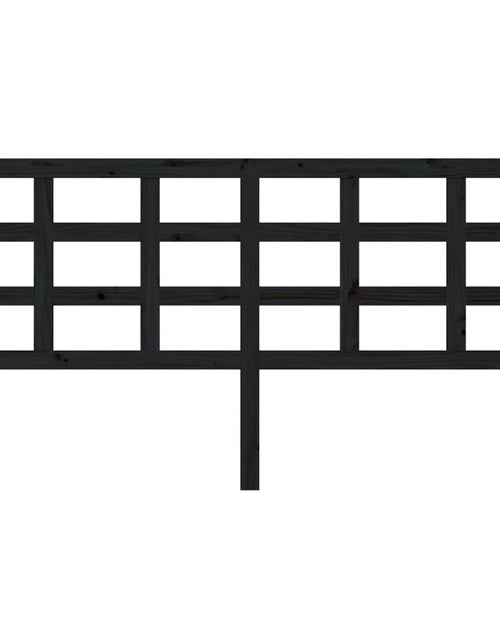 Загрузите изображение в средство просмотра галереи, Tăblie de pat, negru, 185,5x4x100 cm, lemn masiv de pin - Lando
