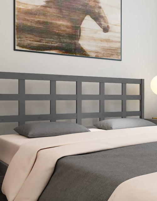 Încărcați imaginea în vizualizatorul Galerie, Tăblie de pat, gri, 205,5x4x100 cm, lemn masiv de pin - Lando
