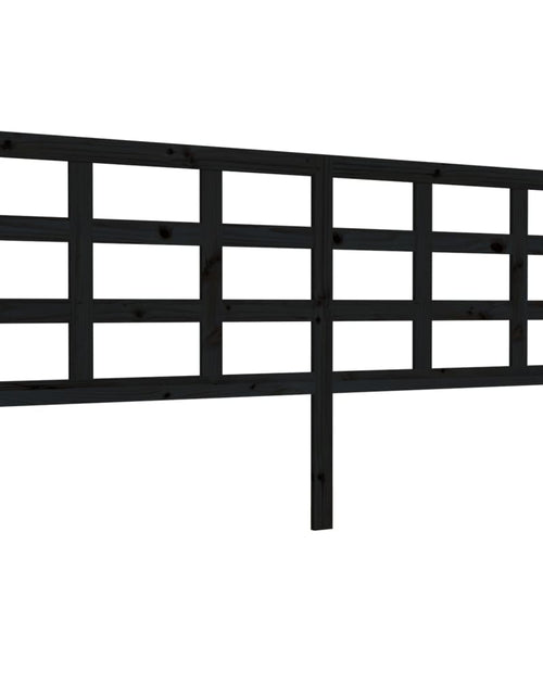 Загрузите изображение в средство просмотра галереи, Tăblie de pat, negru, 205,5x4x100 cm, lemn masiv de pin - Lando
