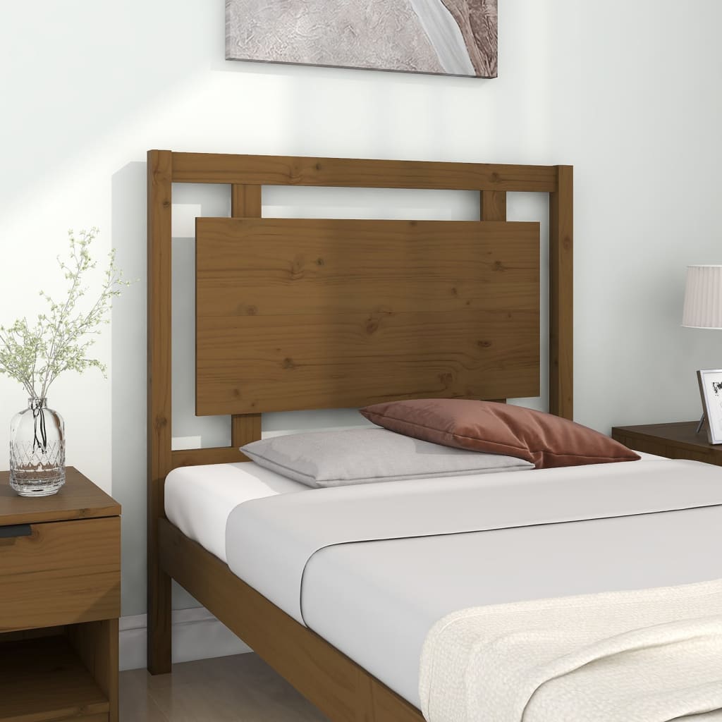 Tăblie de pat, maro miere, 95,5x4x100 cm, lemn masiv de pin - Lando