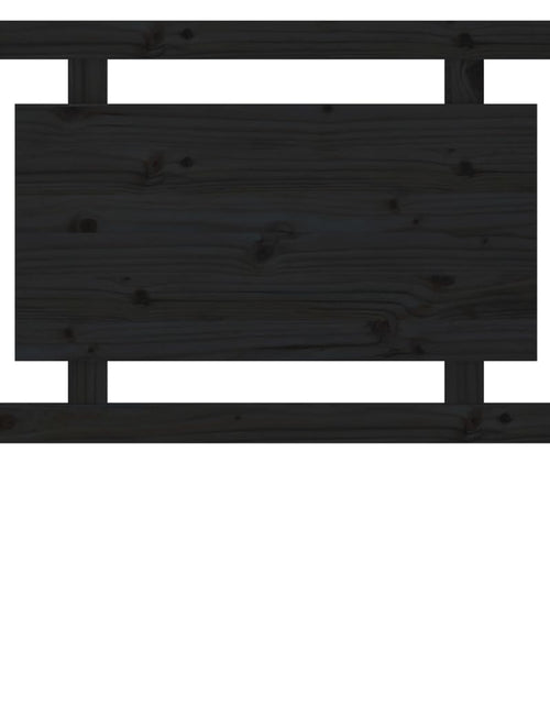 Загрузите изображение в средство просмотра галереи, Tăblie de pat, negru, 95,5x4x100 cm, lemn masiv de pin - Lando
