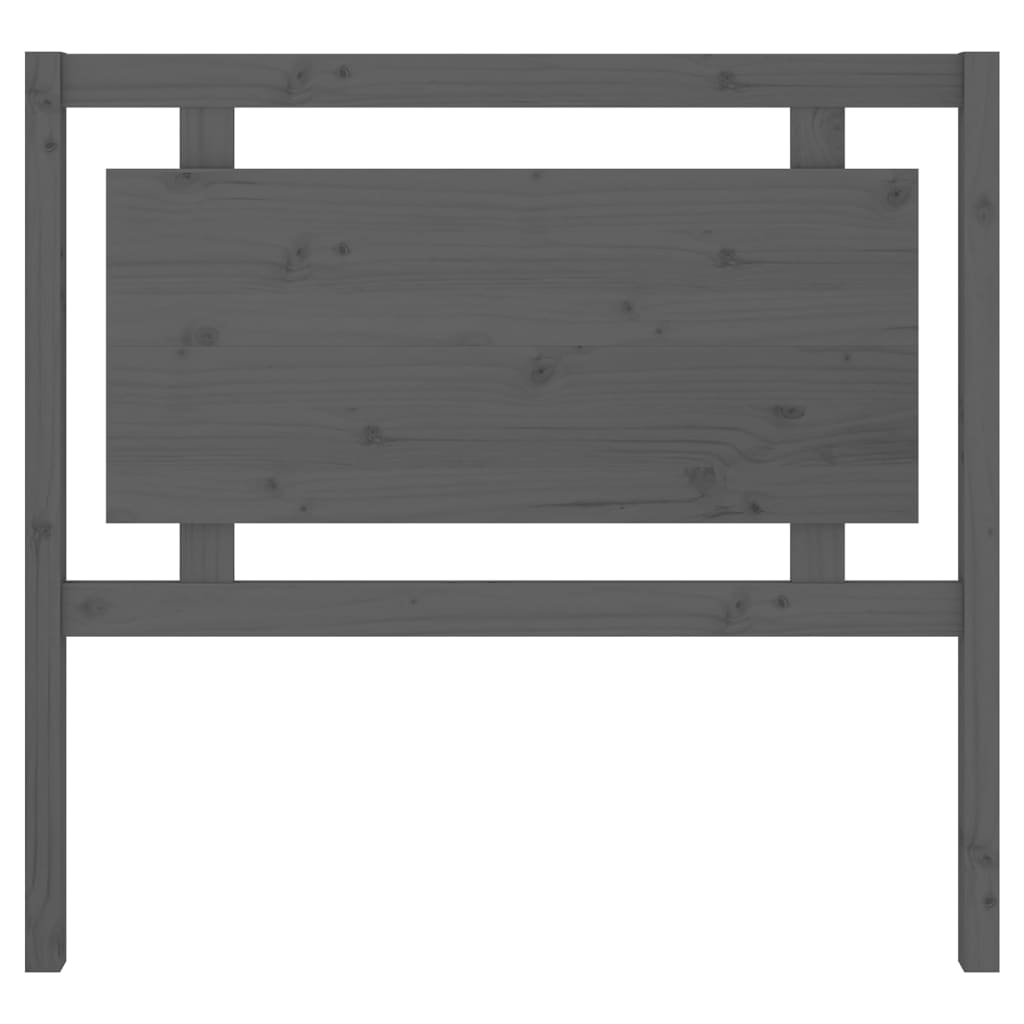 Tăblie de pat, gri, 105,5x4x100 cm, lemn masiv de pin - Lando