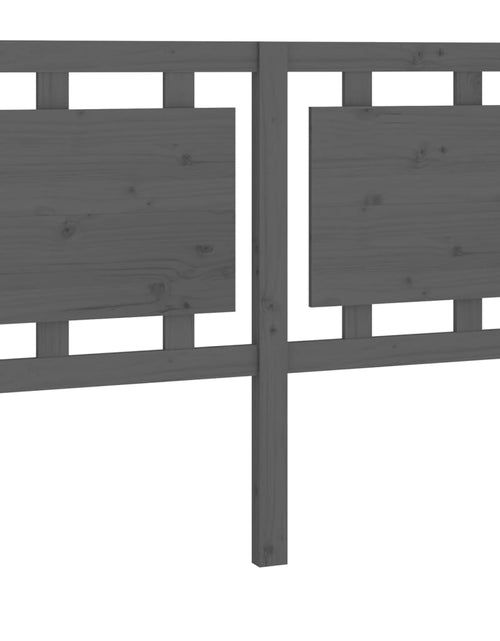 Загрузите изображение в средство просмотра галереи, Tăblie de pat, gri, 125,5x4x100 cm, lemn masiv de pin - Lando
