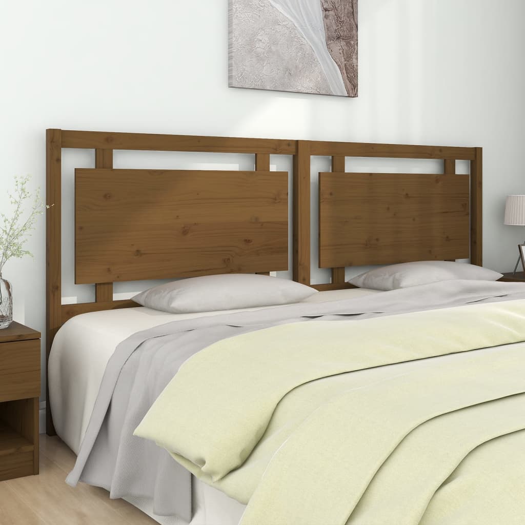 Tăblie de pat, maro miere, 205,5x4x100 cm, lemn masiv de pin - Lando
