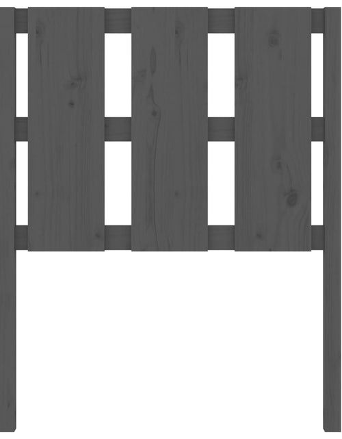 Загрузите изображение в средство просмотра галереи, Tăblie de pat, gri, 80,5x4x100 cm, lemn masiv de pin - Lando
