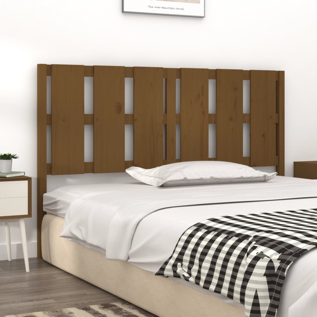Tăblie de pat, maro miere, 155,5x4x100 cm, lemn masiv de pin - Lando