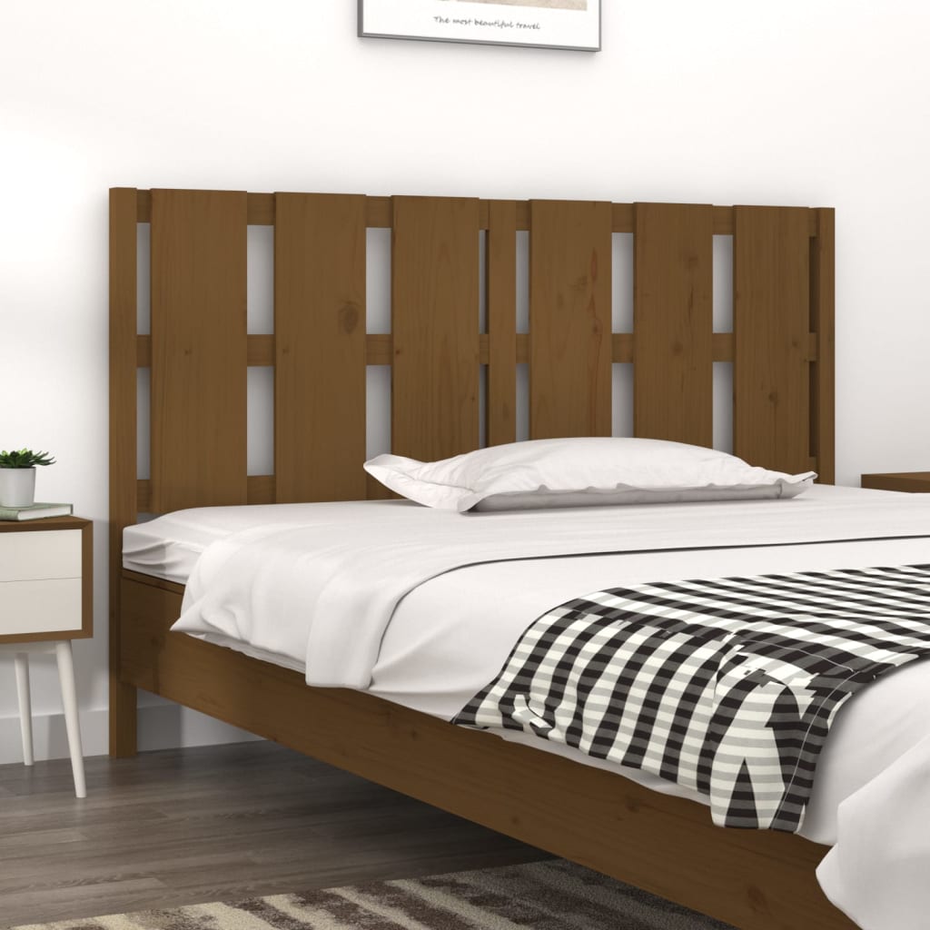 Tăblie de pat, maro miere, 155,5x4x100 cm, lemn masiv de pin - Lando