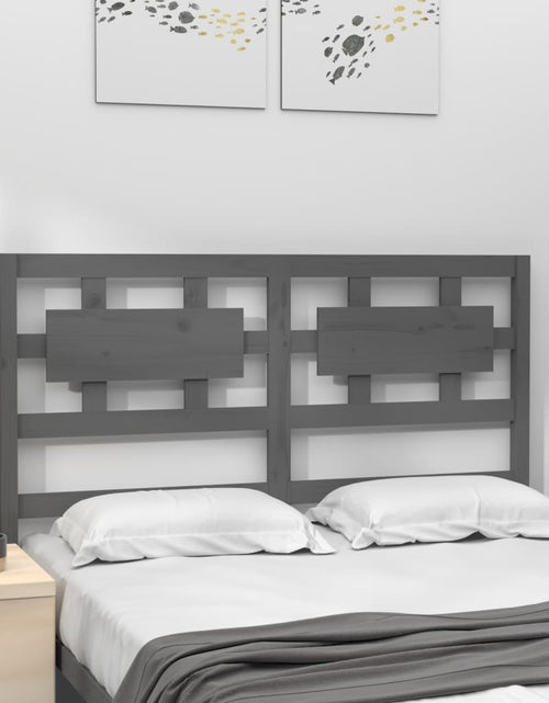 Încărcați imaginea în vizualizatorul Galerie, Tăblie de pat, gri, 155,5x4x100 cm, lemn masiv de pin - Lando

