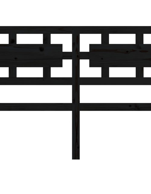 Загрузите изображение в средство просмотра галереи, Tăblie de pat, negru, 185,5x4x100 cm, lemn masiv de pin - Lando
