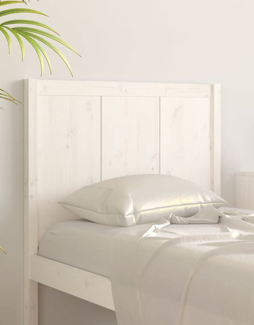 Încărcați imaginea în vizualizatorul Galerie, Tăblie de pat, alb, 80,5x4x100 cm, lemn masiv de pin - Lando
