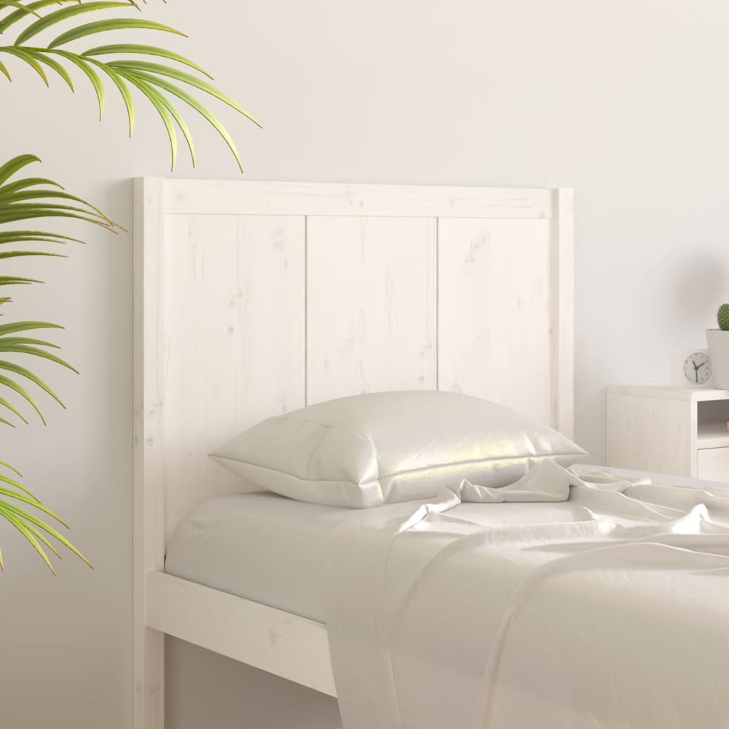 Tăblie de pat, alb, 80,5x4x100 cm, lemn masiv de pin - Lando