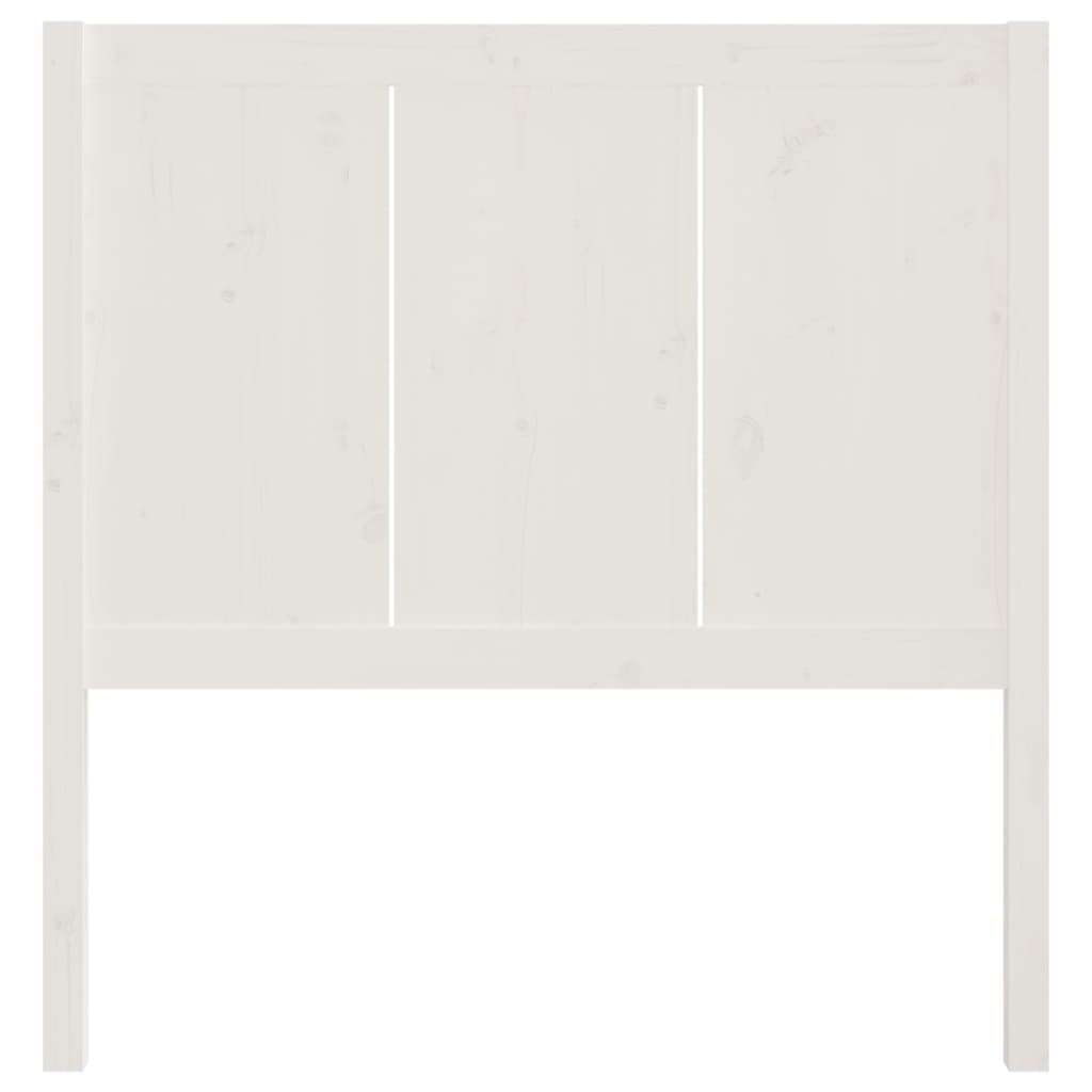 Tăblie de pat, alb, 80,5x4x100 cm, lemn masiv de pin - Lando