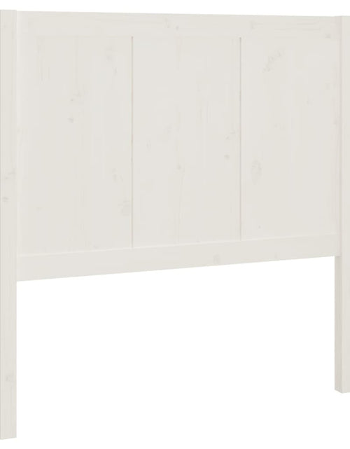 Încărcați imaginea în vizualizatorul Galerie, Tăblie de pat, alb, 105,5x4x100 cm, lemn masiv de pin - Lando
