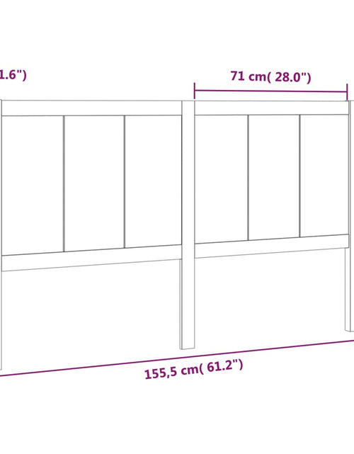 Загрузите изображение в средство просмотра галереи, Tăblie de pat, 155,5x4x100 cm, lemn masiv de pin - Lando

