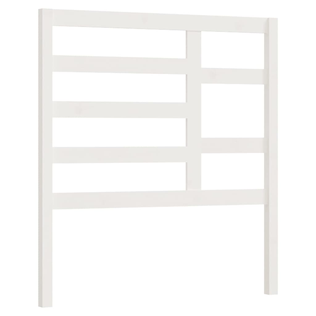 Tăblie de pat, alb, 96x4x104 cm, lemn masiv de pin - Lando