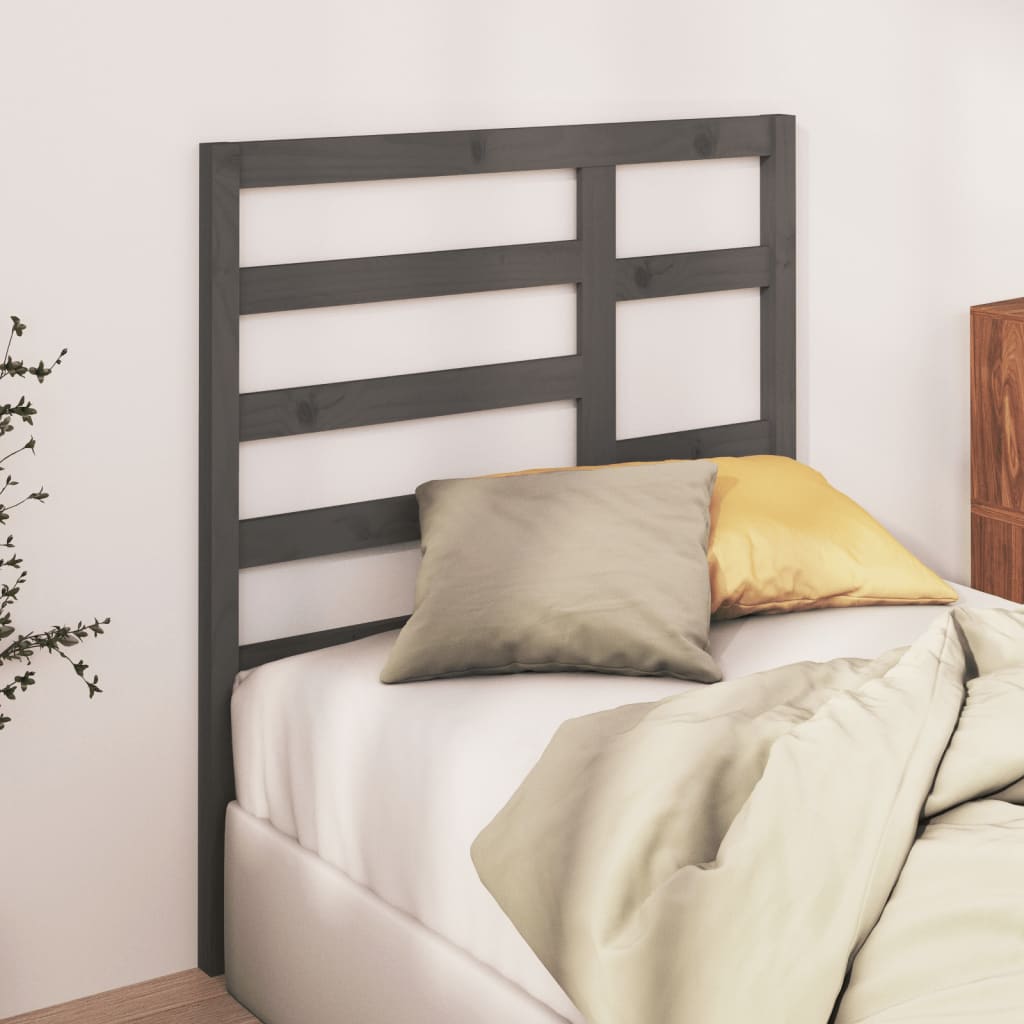 Tăblie de pat, gri, 96x4x104 cm, lemn masiv de pin - Lando
