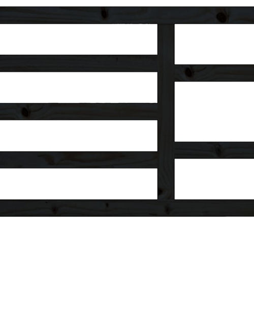 Загрузите изображение в средство просмотра галереи, Tăblie de pat, negru, 106x4x104 cm, lemn masiv de pin - Lando
