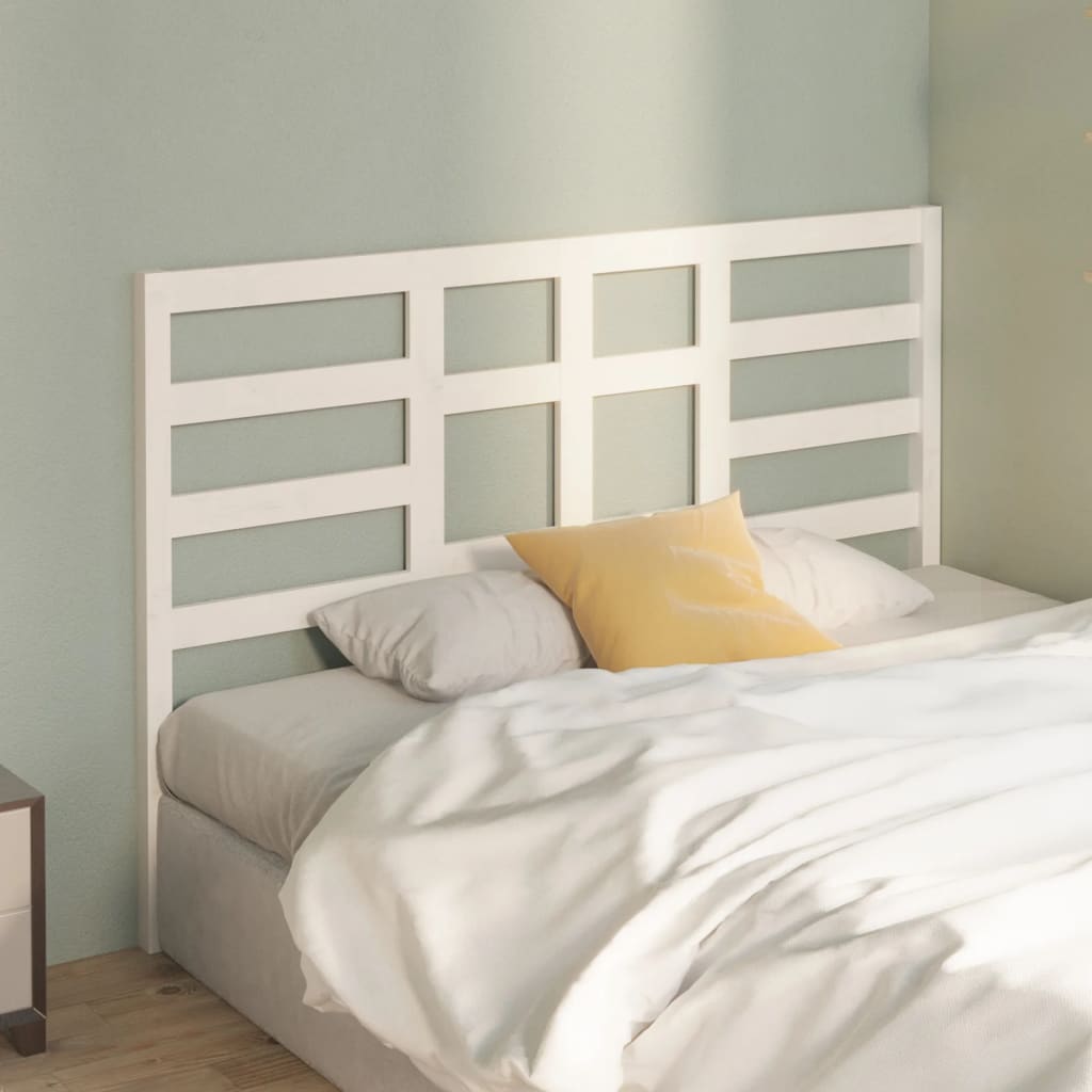 Tăblie de pat, alb, 166x4x104 cm, lemn masiv de pin - Lando
