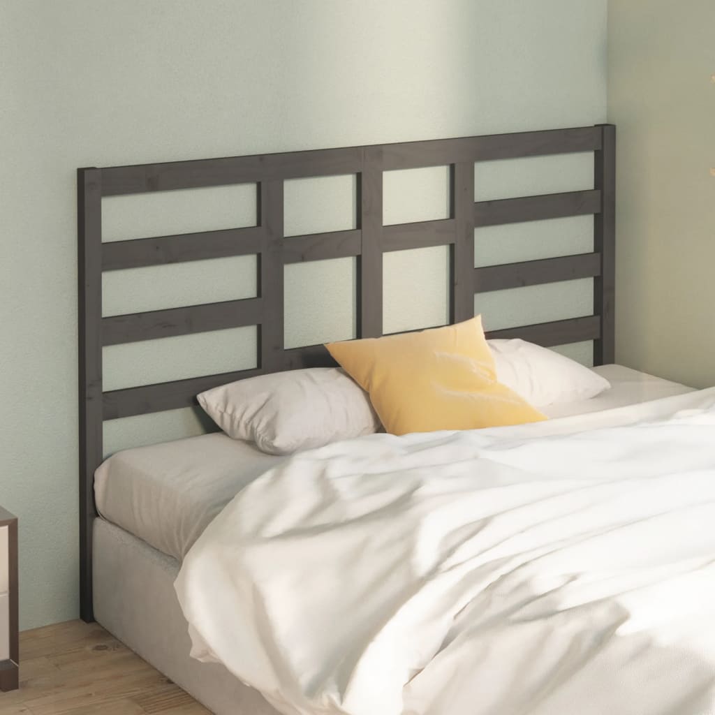 Tăblie de pat, gri, 166x4x104 cm, lemn masiv de pin - Lando