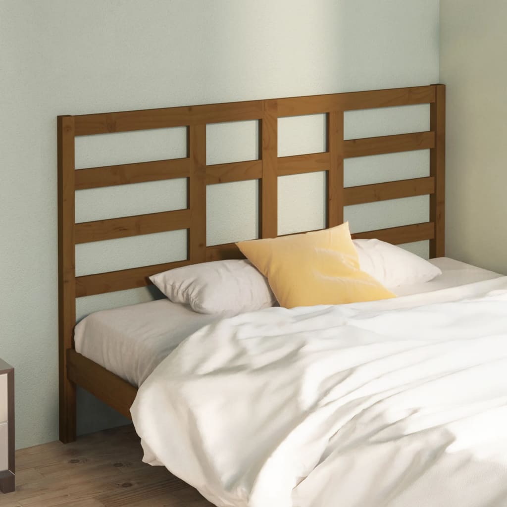 Tăblie de pat, maro miere, 166x4x104 cm, lemn masiv de pin - Lando