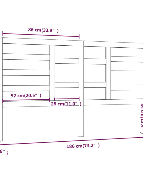 Încărcați imaginea în vizualizatorul Galerie, Tăblie de pat, alb, 186x4x104 cm, lemn masiv de pin - Lando
