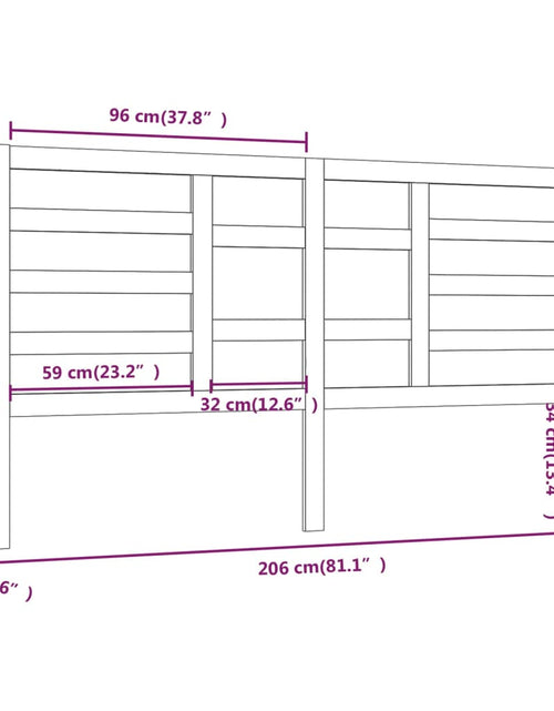 Încărcați imaginea în vizualizatorul Galerie, Tăblie de pat, alb, 206x4x104 cm, lemn masiv de pin - Lando
