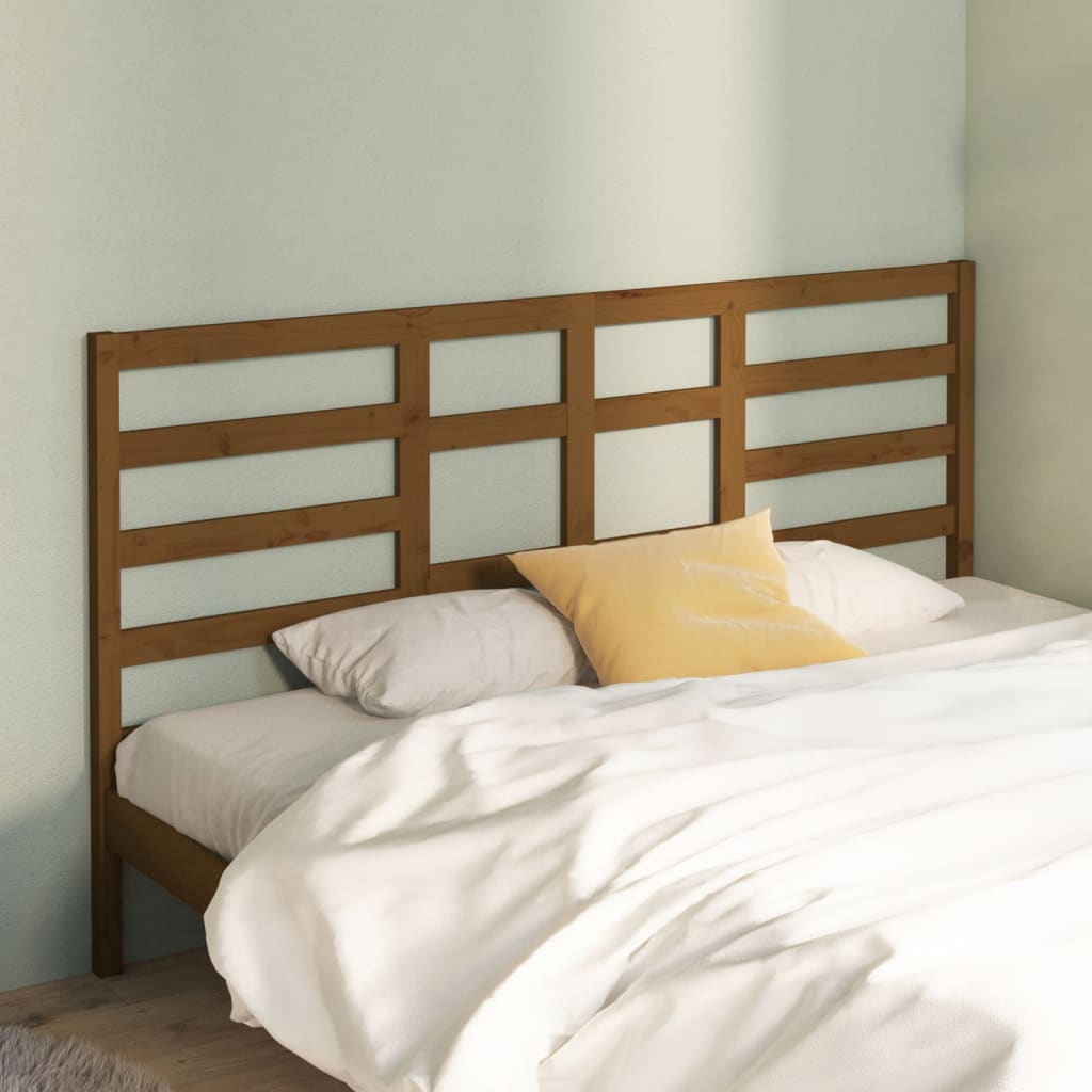 Tăblie de pat, maro miere, 206x4x104 cm, lemn masiv de pin - Lando