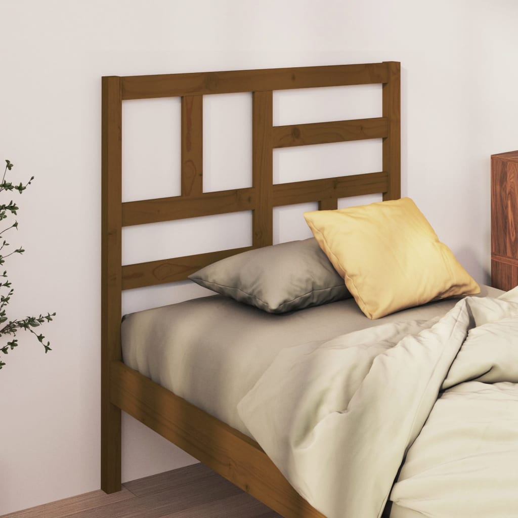 Tăblie de pat, maro miere, 81x4x104 cm, lemn masiv de pin - Lando