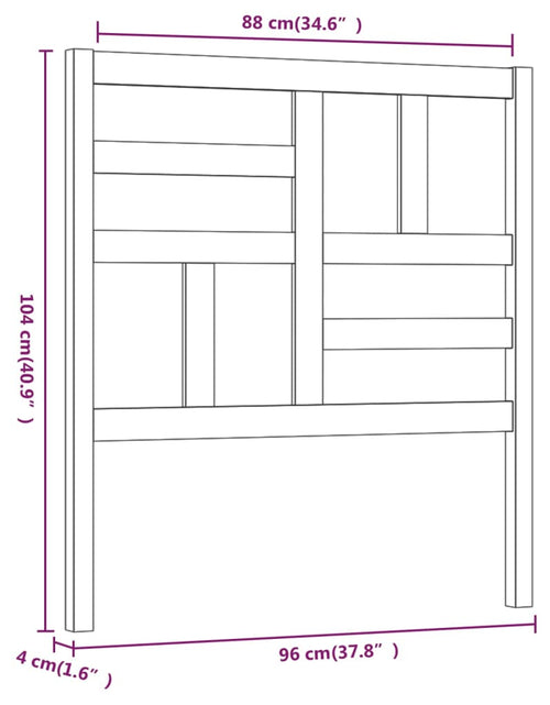 Încărcați imaginea în vizualizatorul Galerie, Tăblie de pat, gri, 96x4x104 cm, lemn masiv de pin - Lando
