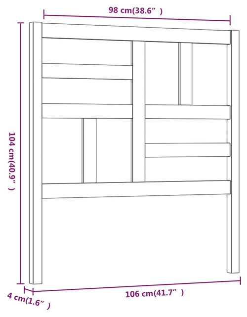 Încărcați imaginea în vizualizatorul Galerie, Tăblie de pat, gri, 106x4x104 cm, lemn masiv de pin - Lando
