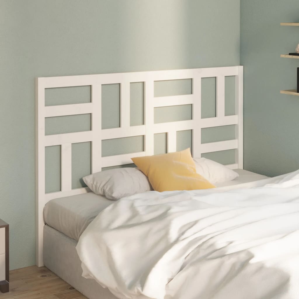 Tăblie de pat, alb, 141x4x104 cm, lemn masiv de pin - Lando