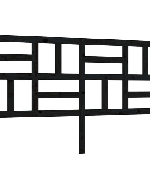 Загрузите изображение в средство просмотра галереи, Tăblie de pat, negru, 206x4x104 cm, lemn masiv de pin - Lando
