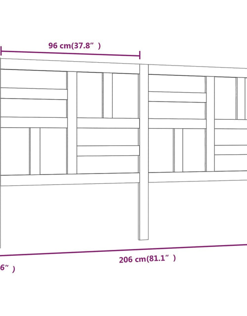 Încărcați imaginea în vizualizatorul Galerie, Tăblie de pat, negru, 206x4x104 cm, lemn masiv de pin - Lando
