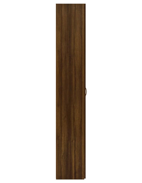 Încărcați imaginea în vizualizatorul Galerie, Dulap de birou, stejar maro, 60x32x190 cm, lemn prelucrat Lando - Lando
