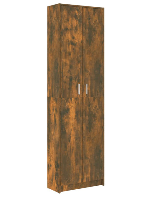 Încărcați imaginea în vizualizatorul Galerie, Șifonier de hol, stejar fumuriu, 55x25x189 cm, lemn prelucrat - Lando
