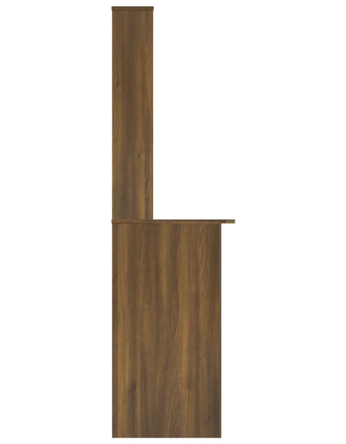 Încărcați imaginea în vizualizatorul Galerie, Birou cu rafturi, stejar maro, 110x45x157 cm, lemn compozit - Lando
