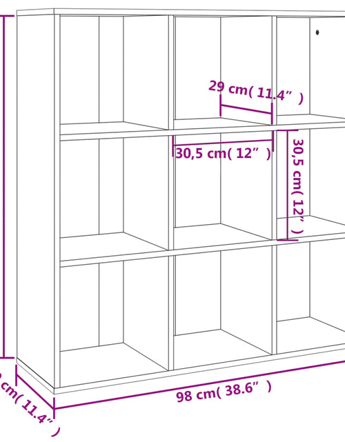 Загрузите изображение в средство просмотра галереи, Bibliotecă, stejar fumuriu, 98x30x98 cm - Lando
