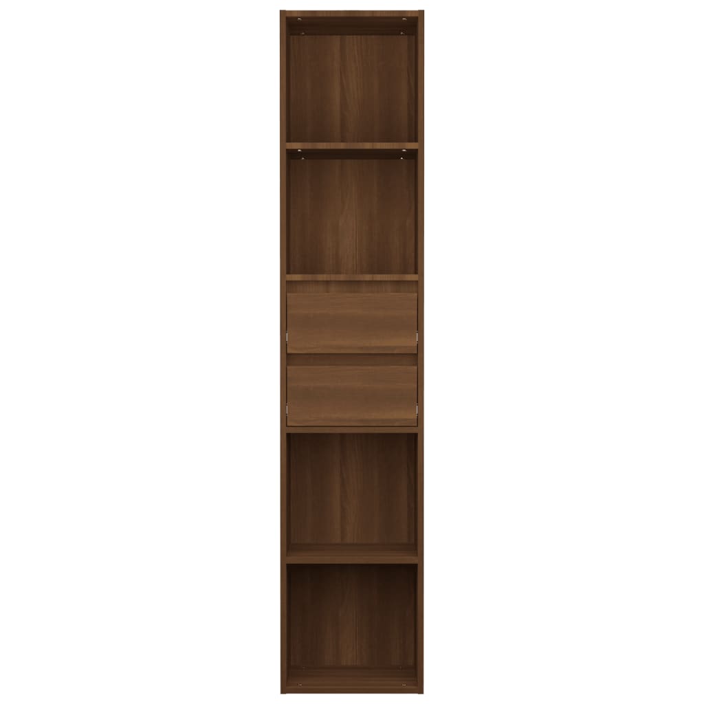 Bibliotecă, stejar maro, 36x30x171 cm, lemn prelucrat Lando - Lando