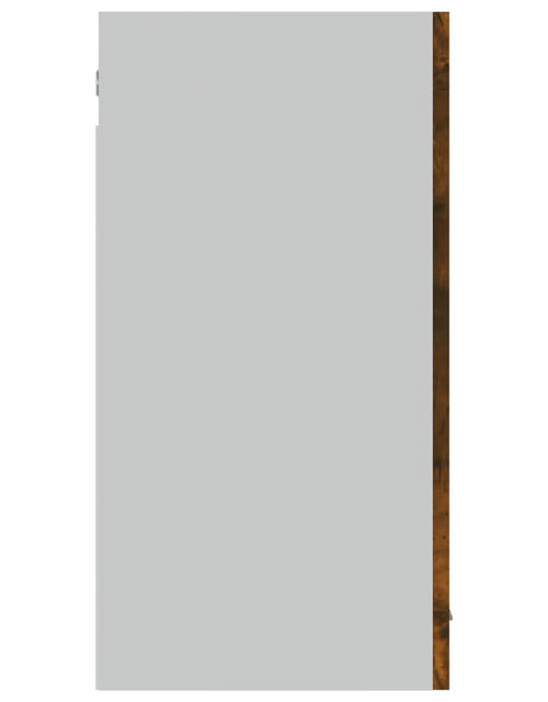 Încărcați imaginea în vizualizatorul Galerie, Dulap suspendat cu sticlă, stejar fumuriu, 80x31x60 cm lemn - Lando
